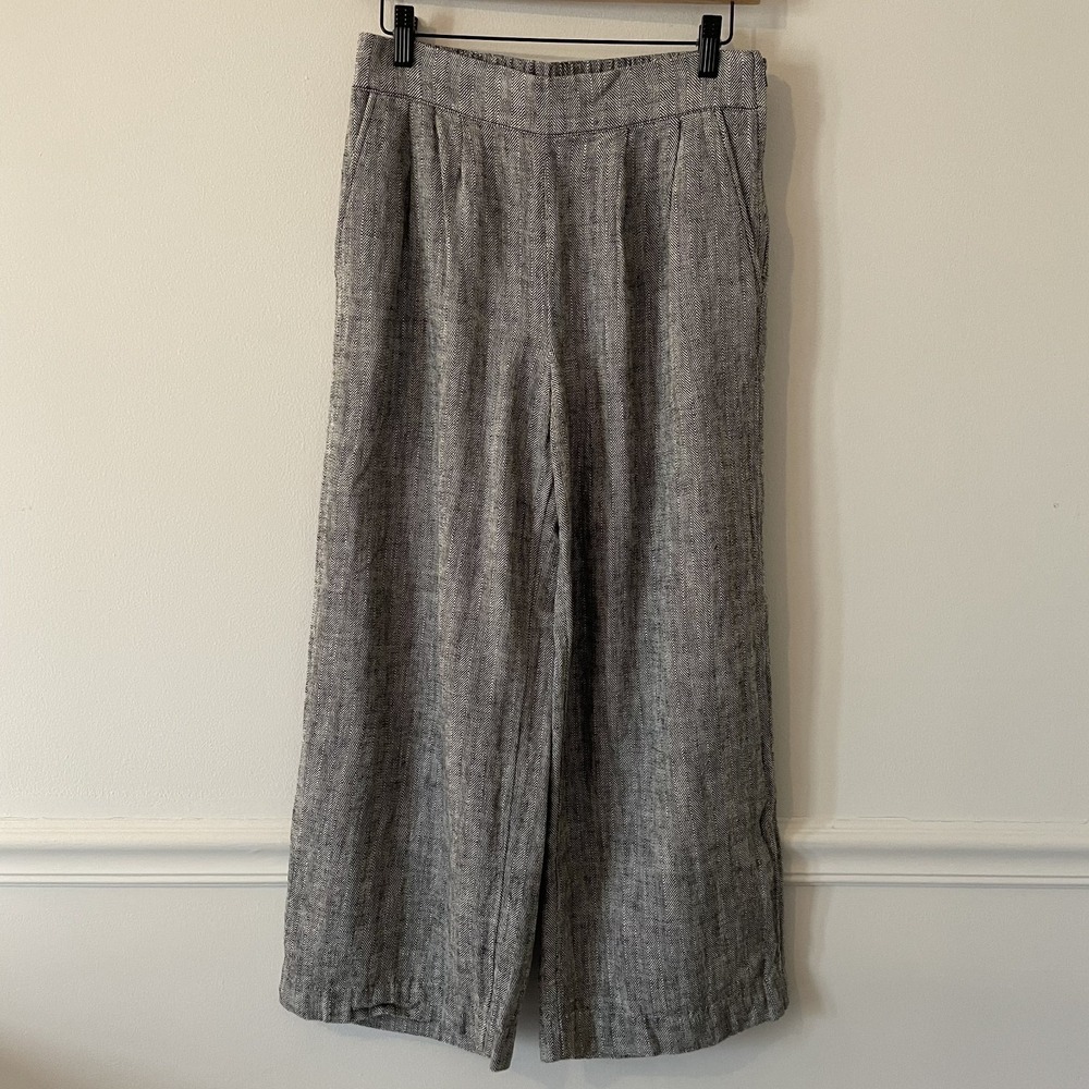Rachel Comey x Target Linen Cotton Herringbone Wide Leg Crop Pants‎ Sz 4 Career